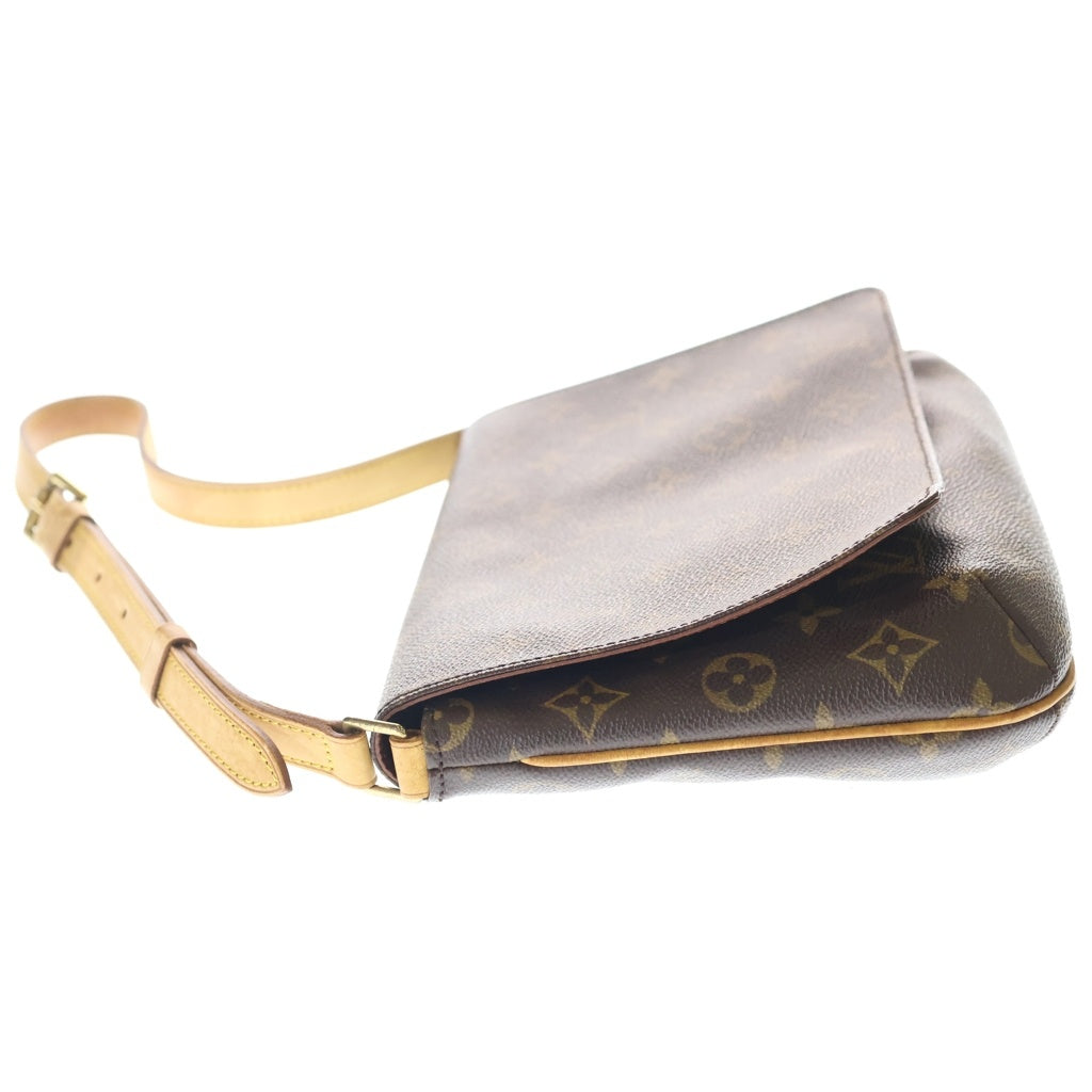 LOUIS VUITTON(ルイヴィトン) モノグラム ミュゼットタンゴ ショルダーバッグ ブラウン レザー×PVC M51257 ゴールド金具 レディース