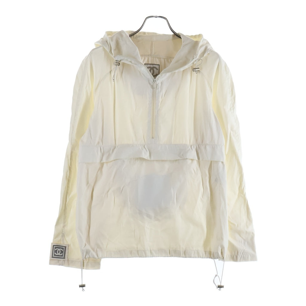 CHANEL(シャネル) 00s SPORT スポーツライン ココマーク アノラックパーカー フーディー ナイロン ホワイト レディース