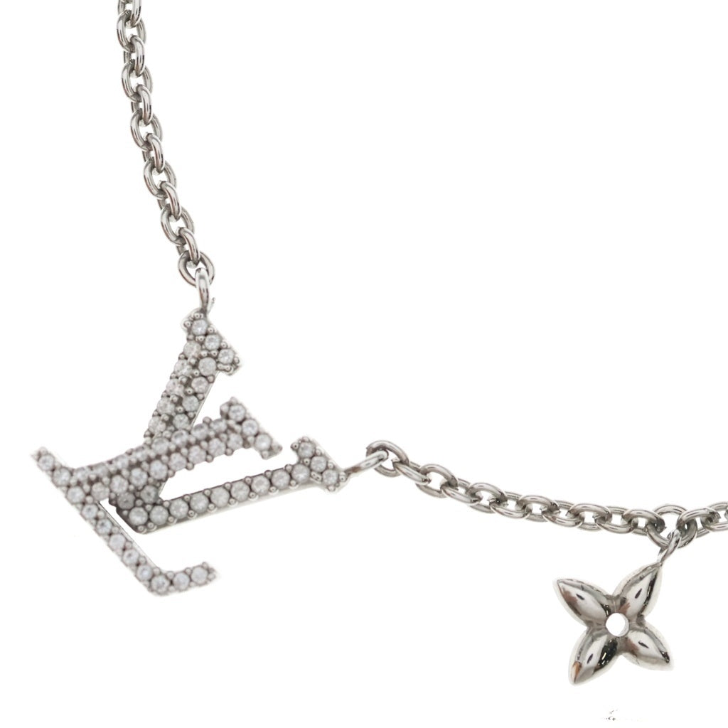 LOUIS VUITTON(ルイヴィトン) LVアイコニック ラインストーン チェーン ネックレス シルバー M02751 レディース