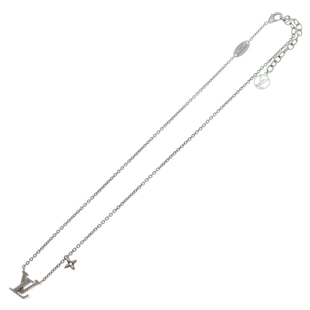 LOUIS VUITTON(ルイヴィトン) LVアイコニック ラインストーン チェーン ネックレス シルバー M02751 レディース