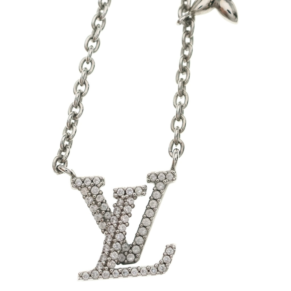 LOUIS VUITTON(ルイヴィトン) LVアイコニック ラインストーン チェーン ネックレス シルバー M02751 レディース