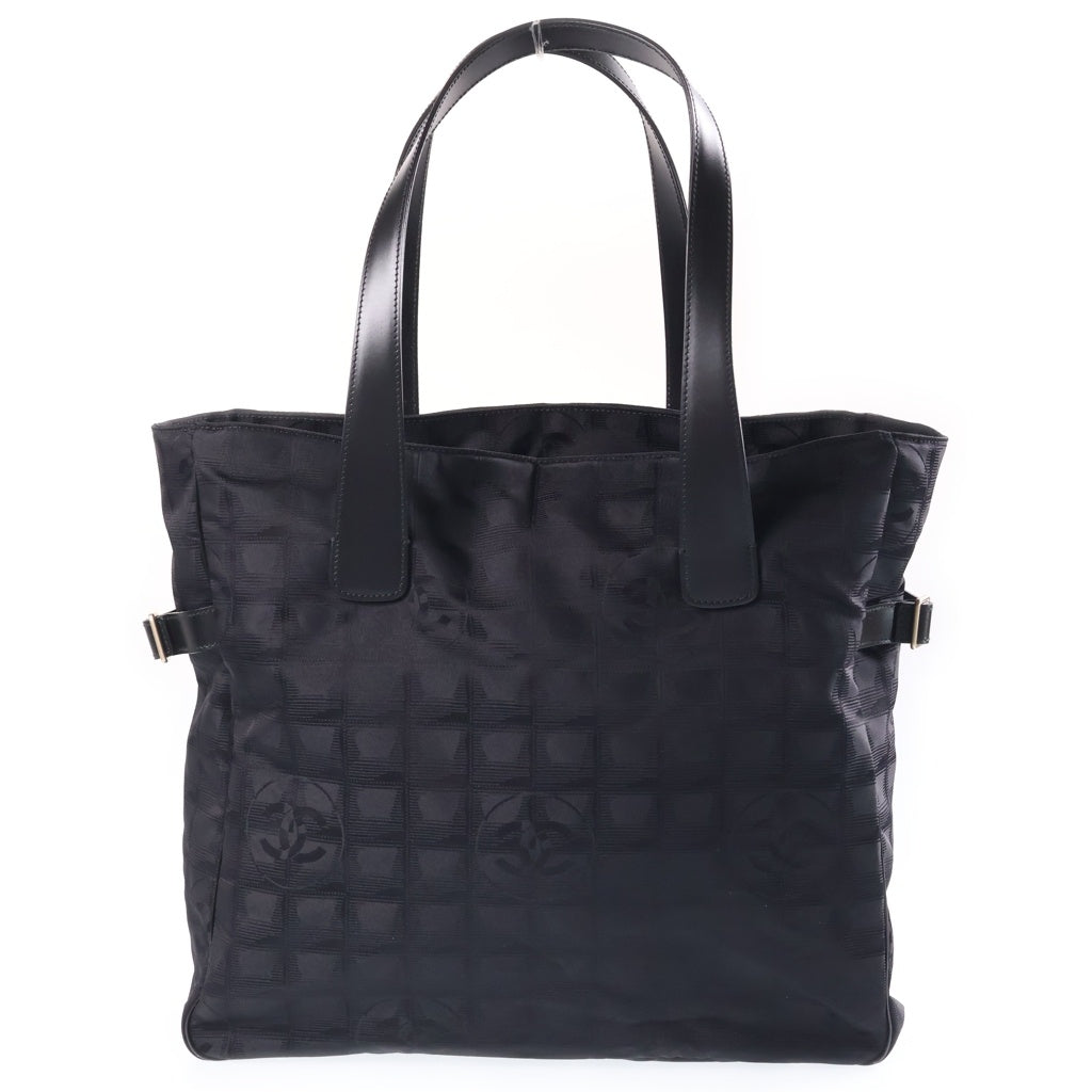 CHANEL(シャネル) ニュートラベルラインGM ナイロン レザー トートバッグ ブラック レディース