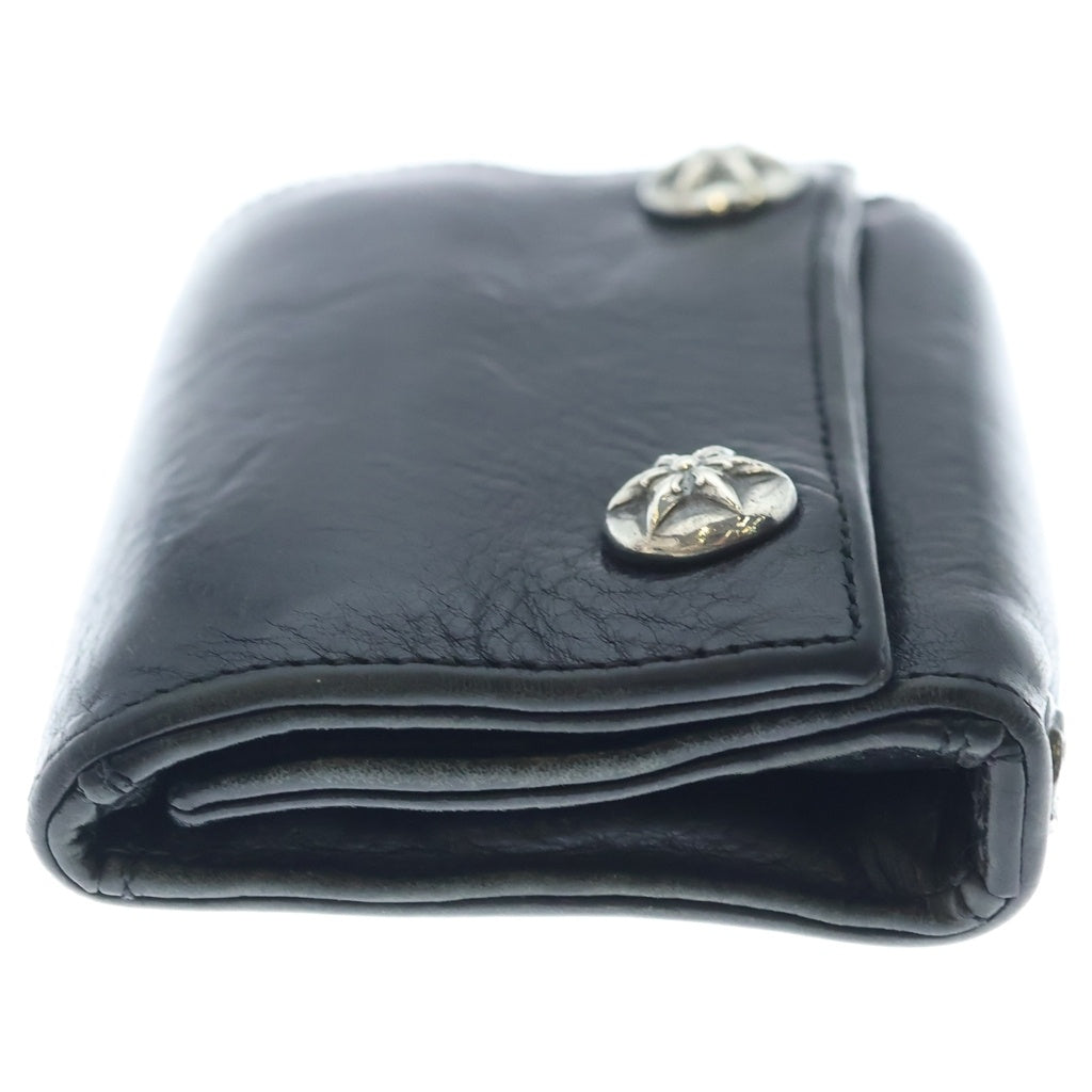 CHROME HEARTS(クロムハーツ) 3FOLD 3フォールド スター レザーウォレット 財布 ブラック