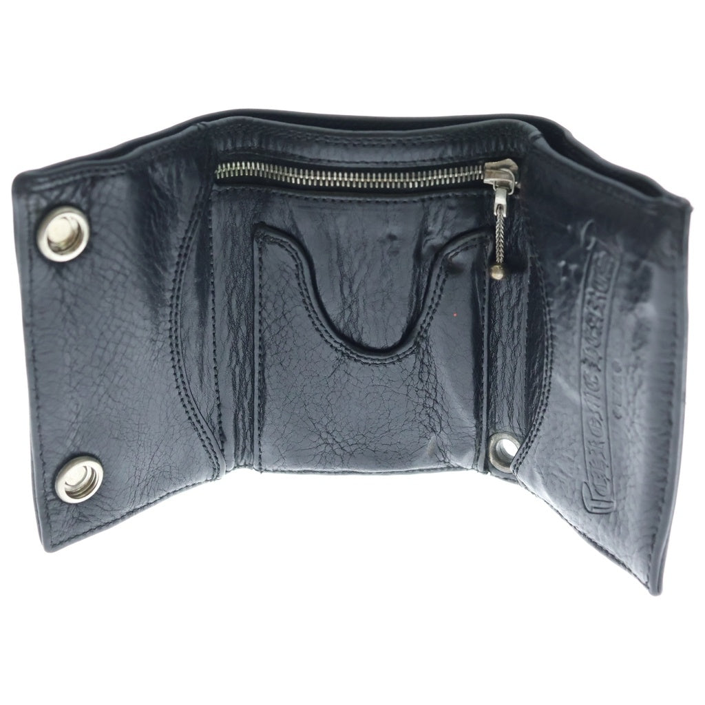 CHROME HEARTS(クロムハーツ) 3FOLD 3フォールド スター レザーウォレット 財布 ブラック