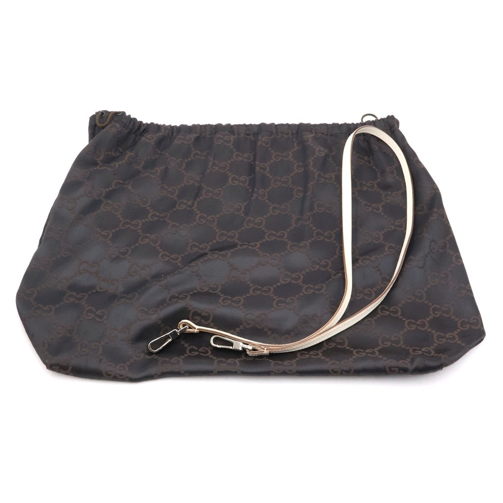 GUCCI(グッチ) バンブー GGキャンバス 2WAY ハンド ショルダーバッグ シルバー金具 ベージュ 002-1016 レディース