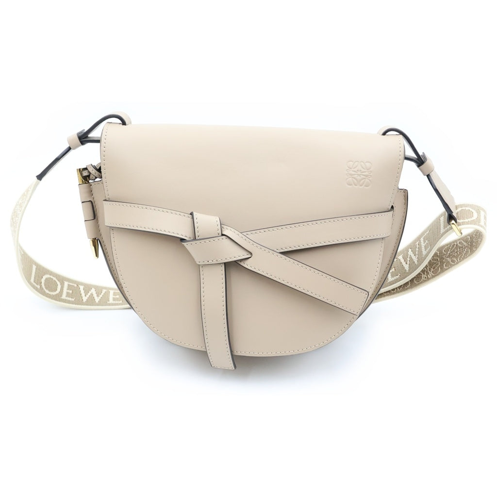 LOEWE(ロエベ) ゲートデュアル スモール ショルダーバッグ メッセンジャー ソフトカーフ サンド グレージュ レディース