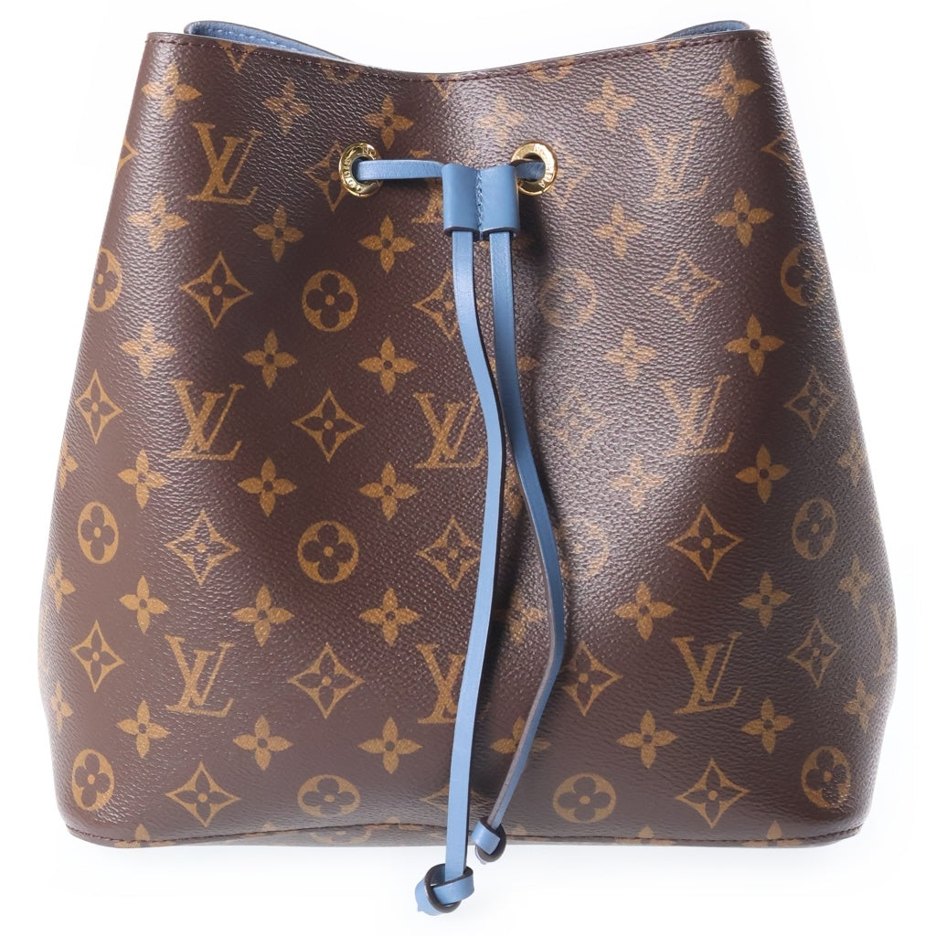 LOUIS VUITTON(ルイヴィトン) モノグラム ネオノエ PVC レザー ショルダーバッグ 巾着バッグ ICタイプ ブラウン/ブルージーン M43569 レディース
