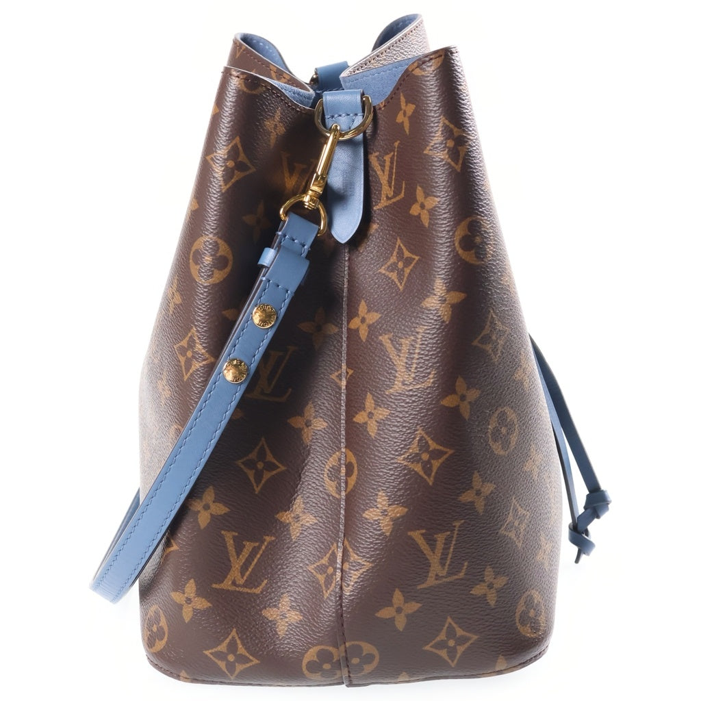 LOUIS VUITTON(ルイヴィトン) モノグラム ネオノエ PVC レザー ショルダーバッグ 巾着バッグ ICタイプ ブラウン/ブルージーン M43569 レディース