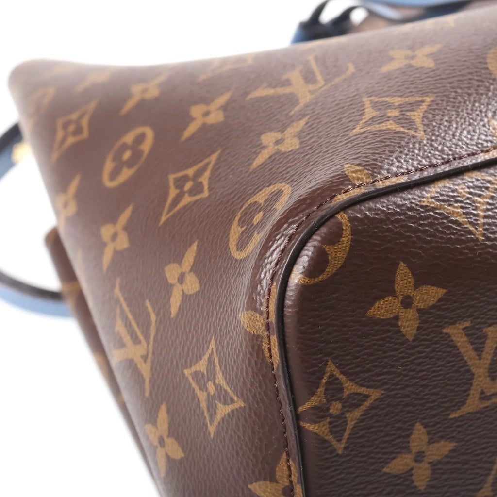 LOUIS VUITTON(ルイヴィトン) モノグラム ネオノエ PVC レザー ショルダーバッグ 巾着バッグ ICタイプ ブラウン/ブルージーン M43569 レディース