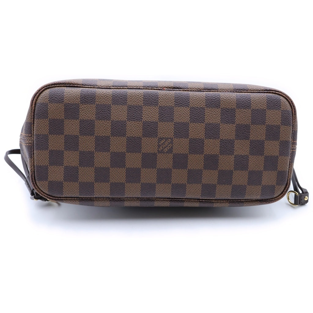 LOUIS VUITTON(ルイヴィトン) ダミエ エベヌ ネヴァーフルPM トートバッグ ハンドバッグ ブラウン レザー×PVC N51109 ゴールド金具 レディース