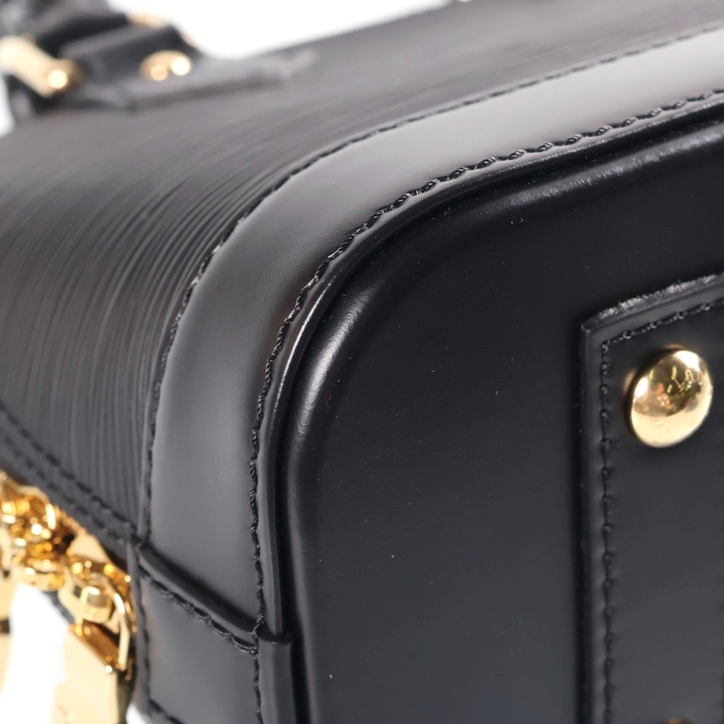 LOUIS VUITTON(ルイヴィトン) LV×TM エピ アルマBB 2WAYハンドバッグ ショルダーバッグ ブラック レザー M13670 ゴールド金具 レディース