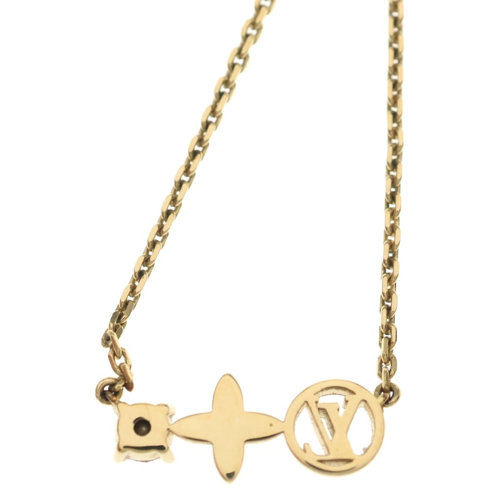 LOUIS VUITTON(ルイヴィトン) コリエ・プティ ルイ ネックレス ペンダント チェーン ゴールド GP×ラインストーン M00368 レディース