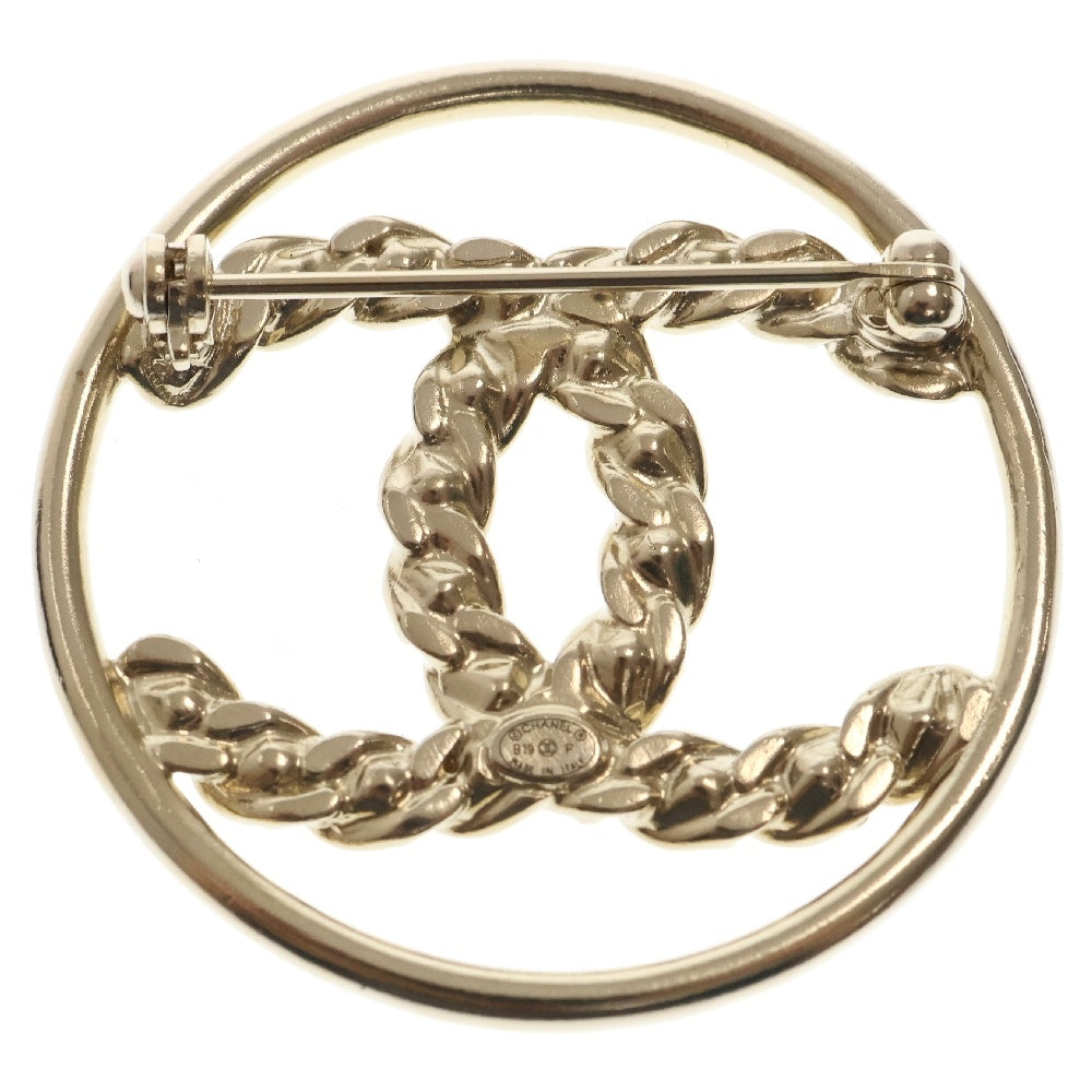 CHANEL(シャネル) ココマーク ラインストーン ブローチ B19P ゴールド バッジ GP アクセサリー