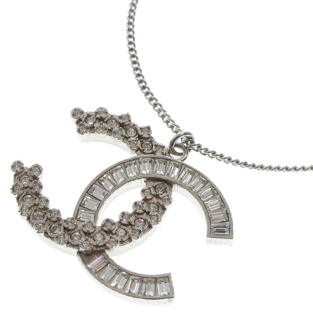 CHANEL(シャネル) ココマーク ラインストーン ネックレス B19V シルバー GP ペンダント