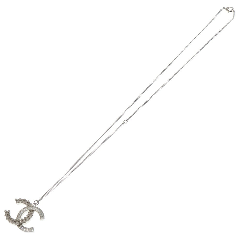 CHANEL(シャネル) ココマーク ラインストーン ネックレス B19V シルバー GP ペンダント