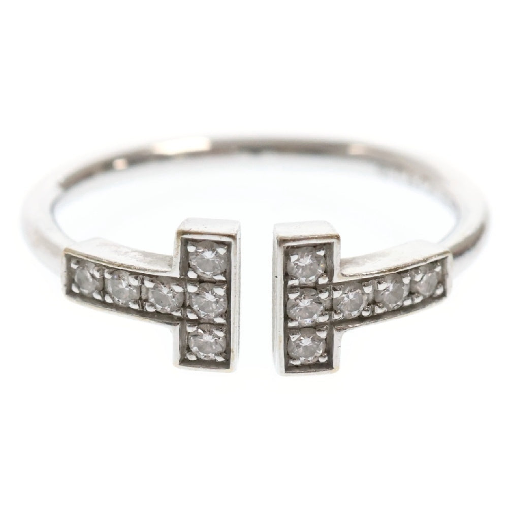 TIFFANY&Co(ティファニー) Tワイヤー ダイヤ リング Au750WG ホワイトゴールド K18 ジュエリー 指輪