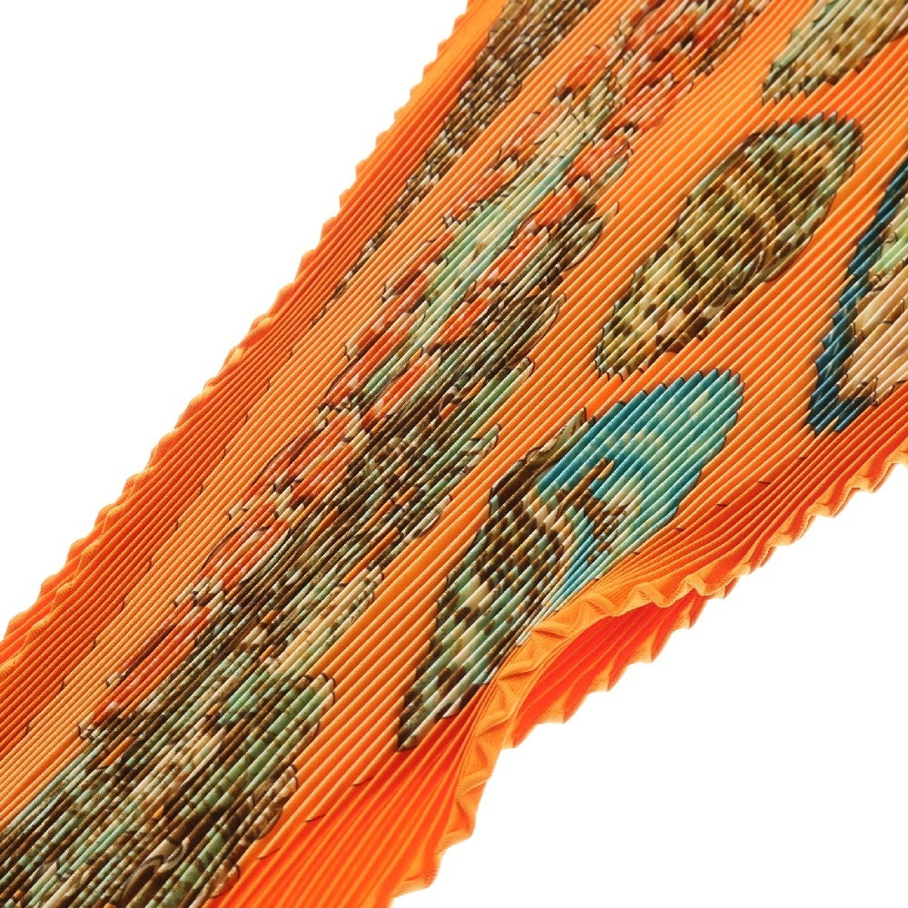 HERMES(エルメス) プリーツカレ Rocaille2 ロカイユ 貝殻 シルク オレンジ カレプリセ
