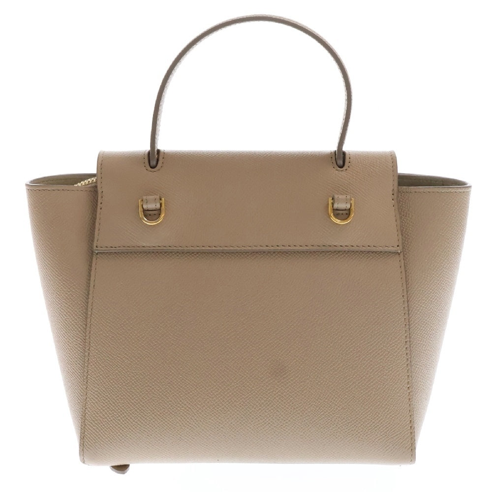 CELINE(セリーヌ) ベルトバッグ ナノ ショルダーバッグ ベージュ カーフレザー ゴールド金具 ハンドバッグ