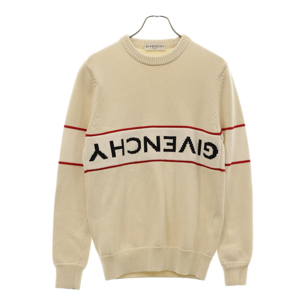 GIVENCHY(ジバンシィ) REVERSE SWEATER リバースロゴニットセーター ホワイト BM9063401M