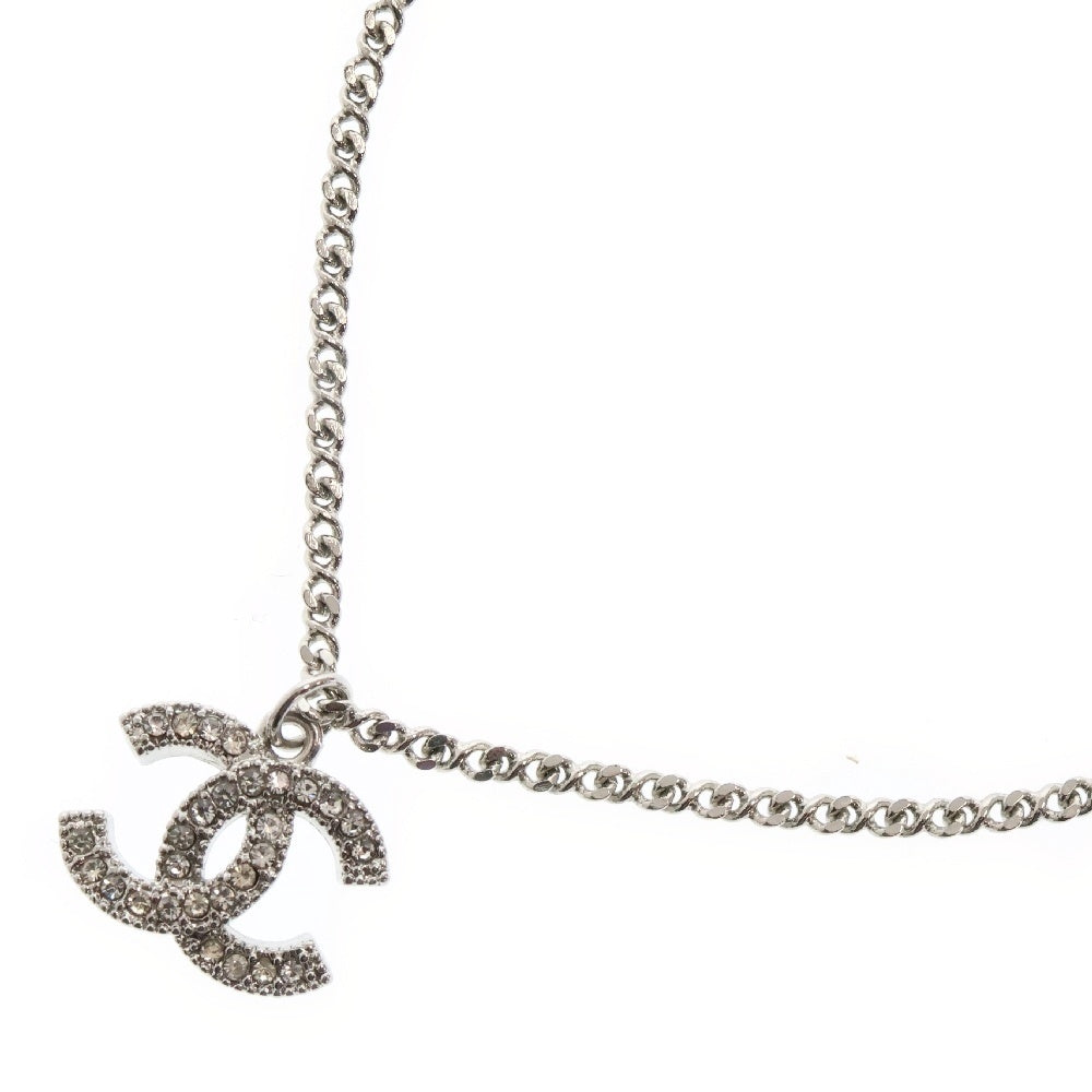 CHANEL(シャネル) ココマーク シルバーパール スターロゴ ネックレス ラインストーン C20P