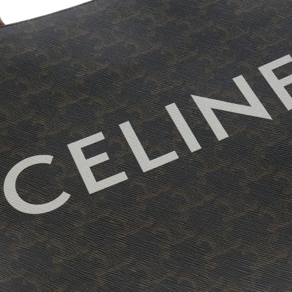 CELINE(セリーヌ) バーティカルカバ スモール トリオンフ 2WAYバッグ トートバッグ ハンドバッグ ショルダーバッグ PVC×レザー ブラウン ゴールド金具 191542