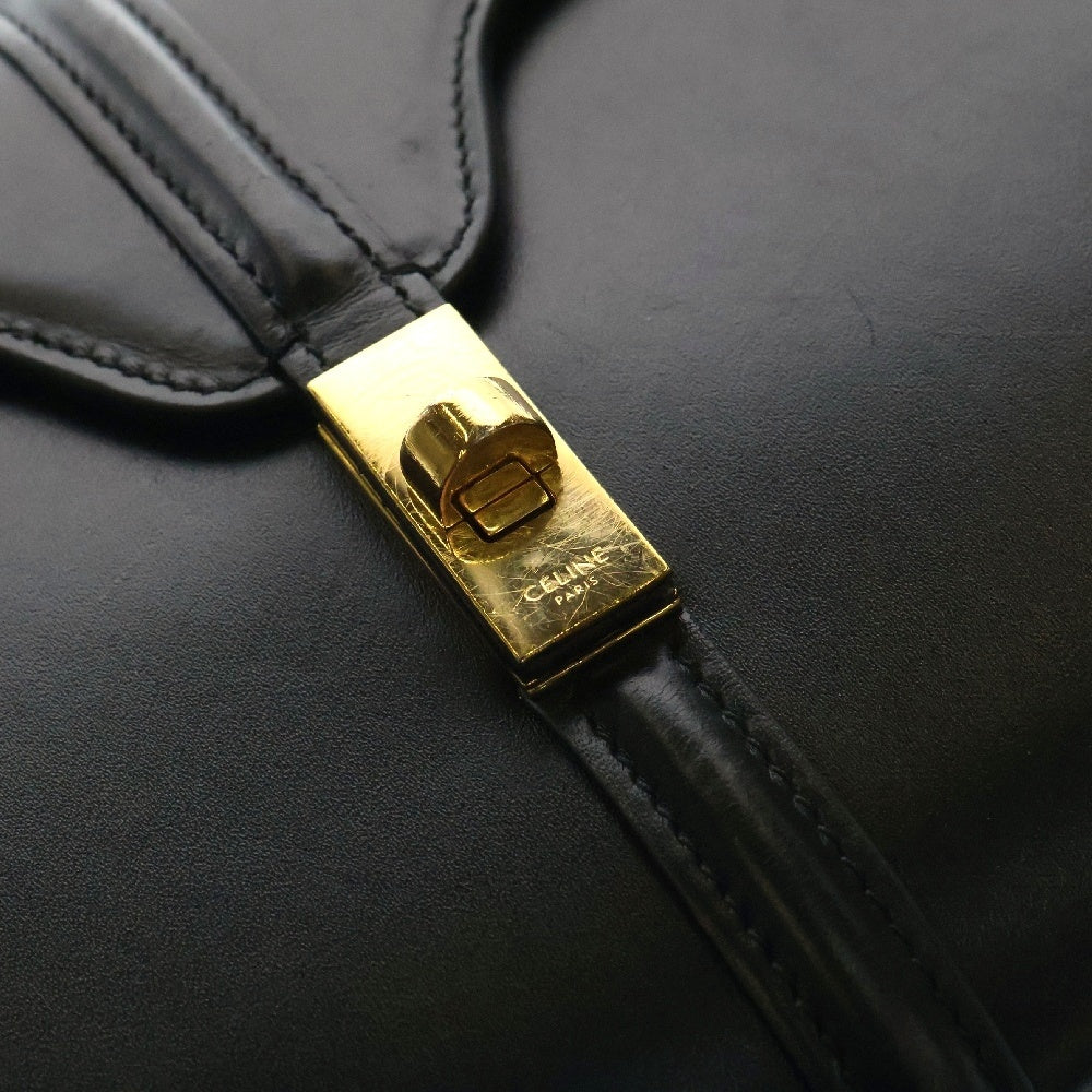 CELINE(セリーヌ) セーズ16 ミニ ショルダーバッグ 斜め掛けバッグ ブラック カーフレザー GD金具