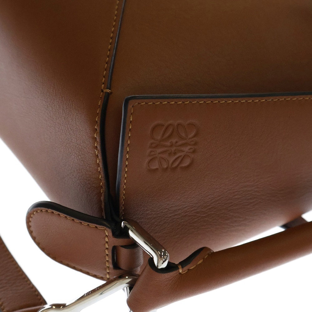 LOEWE(ロエベ) パズルバッグ 2WAYバッグ ハンドバッグ ショルダーバッグ ブラウン スモール タン レザー シルバー金具
