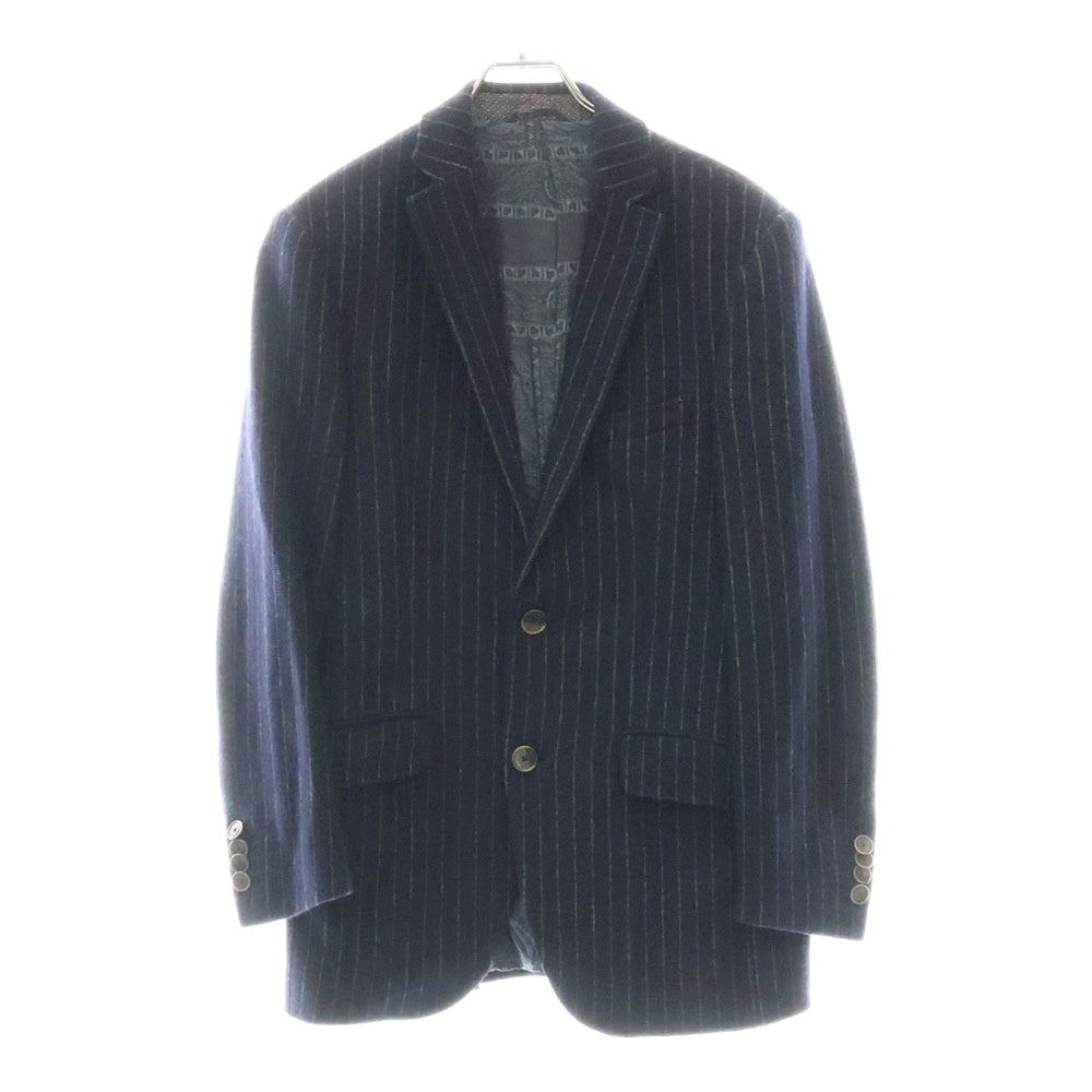 ETRO(エトロ) スーツ セットアップ チョークストライプ ネイビー ウール テーラードジャケット パンツ メンズ
