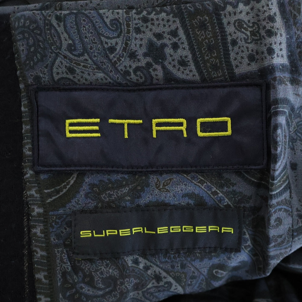 ETRO(エトロ) スーツ セットアップ チョークストライプ ネイビー ウール テーラードジャケット パンツ メンズ