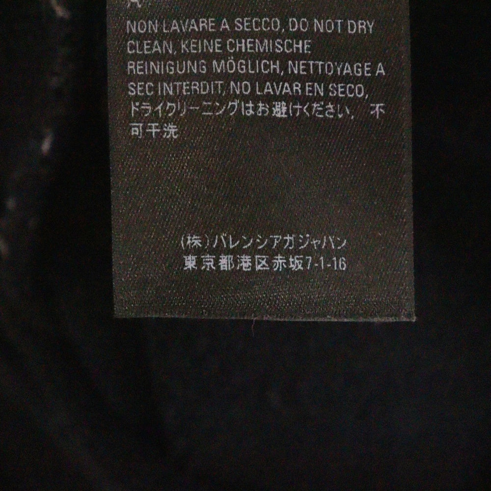 BALENCIAGA(バレンシアガ) ロゴ フーディスウェット パーカー 黒 コットン 600583