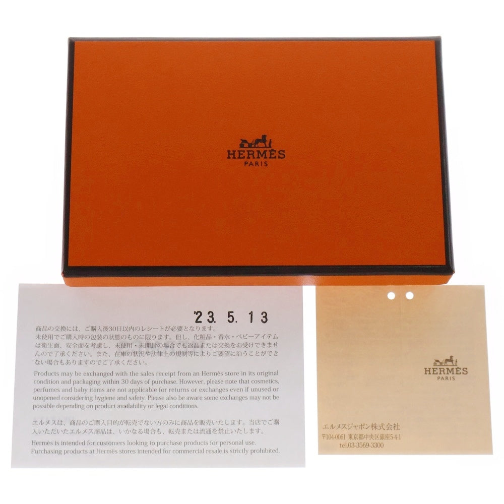 HERMES(エルメス) カルヴィ デュオ ライム エプソン コインケース カードケース 小銭入れ U刻印