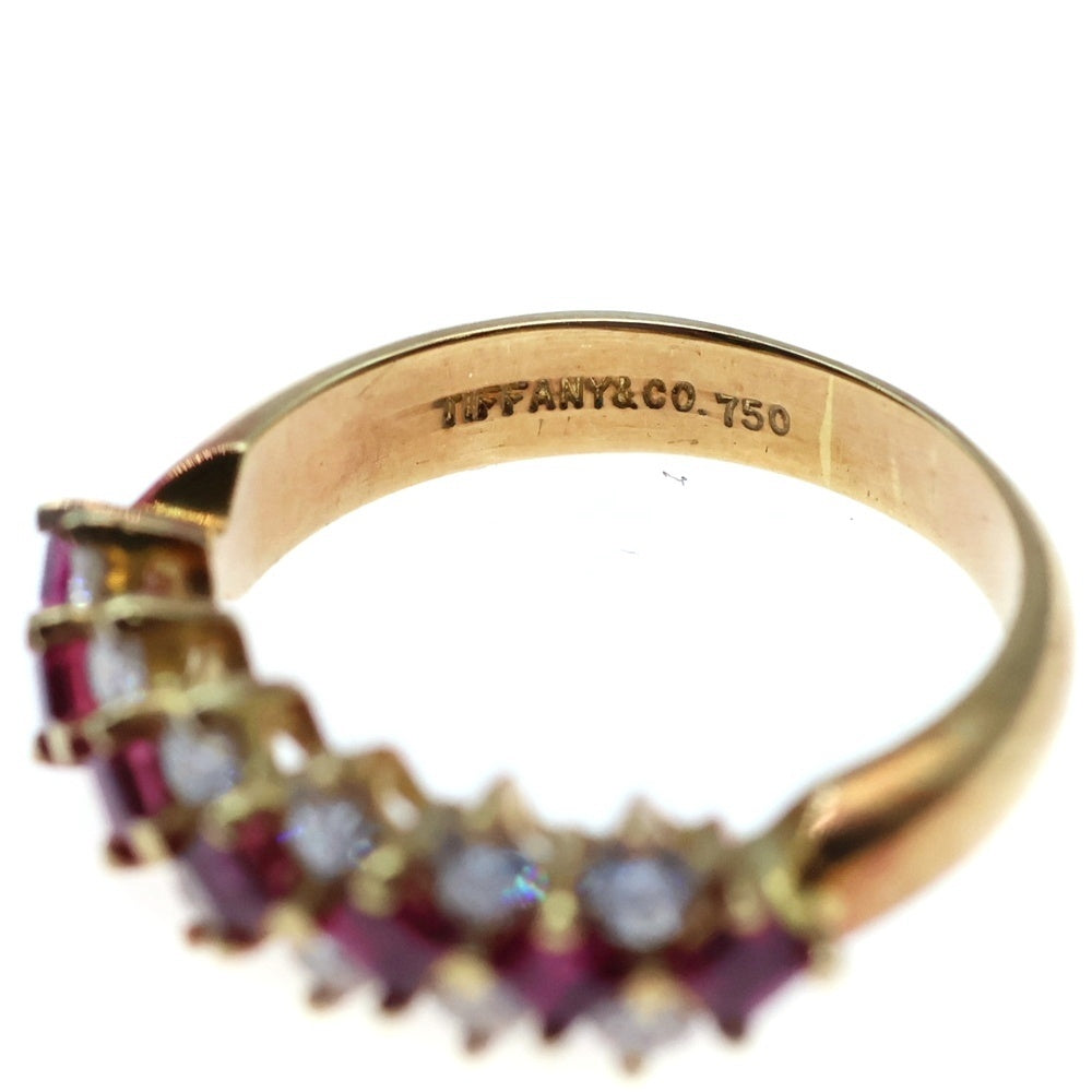 TIFFANY&Co(ティファニー) ダイヤモンド ルビー リング Au750YG イエローゴールド 約9号 指輪 ジュエリー アクセサリー ヴィンテージ レディース