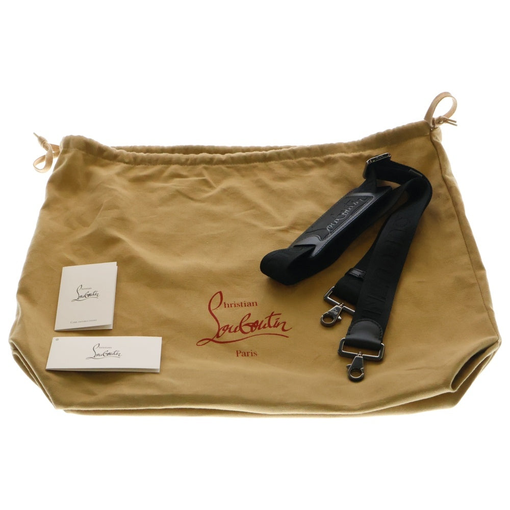 CHRISTIAN LOUBOUTIN(クリスチャンルブタン) 2way ショルダーバッグ ルビタウン スタッズ 黒 レザー ブリーフケース