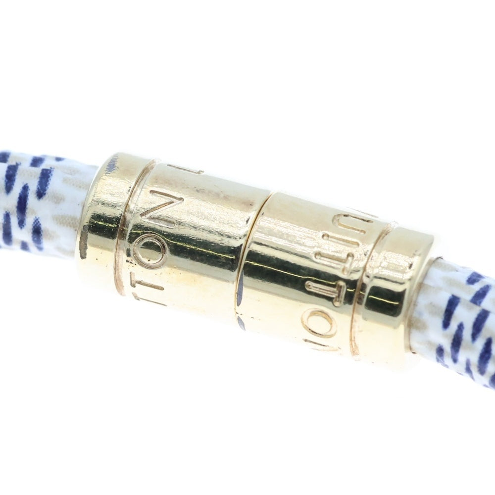 LOUIS VUITTON(ルイヴィトン) ダミエアズール ブラスレ・キープイット ブレスレット PVC ゴールド金具 ホワイト M6607E