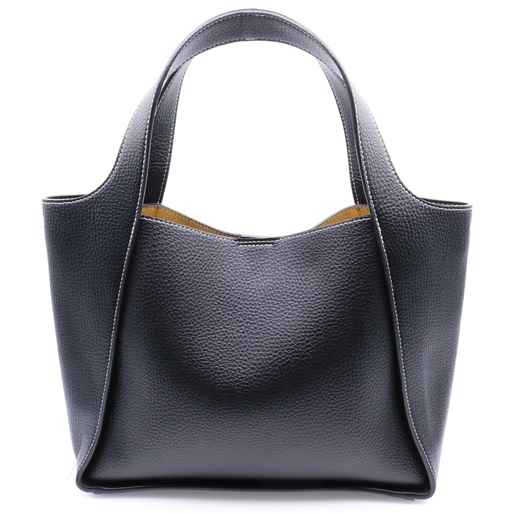 STELLA McCARTNEY(ステラマッカートニー) ステラロゴ パンチング レザー ハンド トートバッグ ブラック レディース