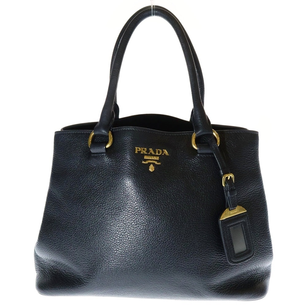 PRADA(プラダ) 2wayショルダーバッグ ハンドバッグ ブラック ゴールド金具 ヴィッテロダイノレザー BN2878