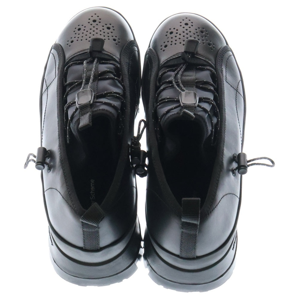 Hender Scheme(エンダースキーマ) neo tarp trek ナイロン切替 Vibramソール レザーローカットスニーカー ブラック xu-s-ntt