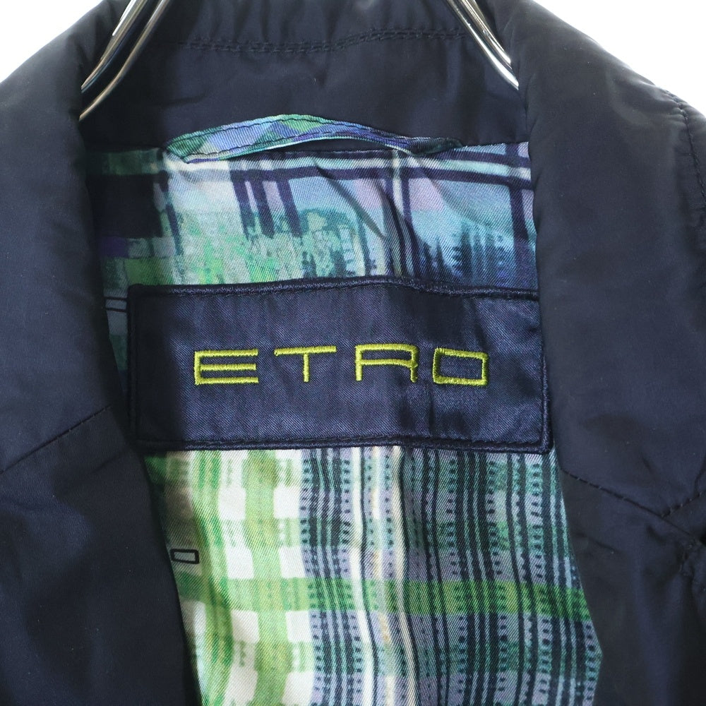 ETRO(エトロ) ナイロンジャケット ネイビー シルク 44