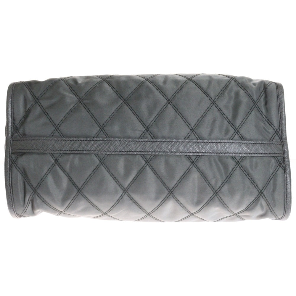 PRADA(プラダ) TESSUTO IMPUNTU ハンドバッグ 2WAY ショルダーバッグ ハンドバッグ キルティング グレー ナイロン ゴールド金具 1BG076