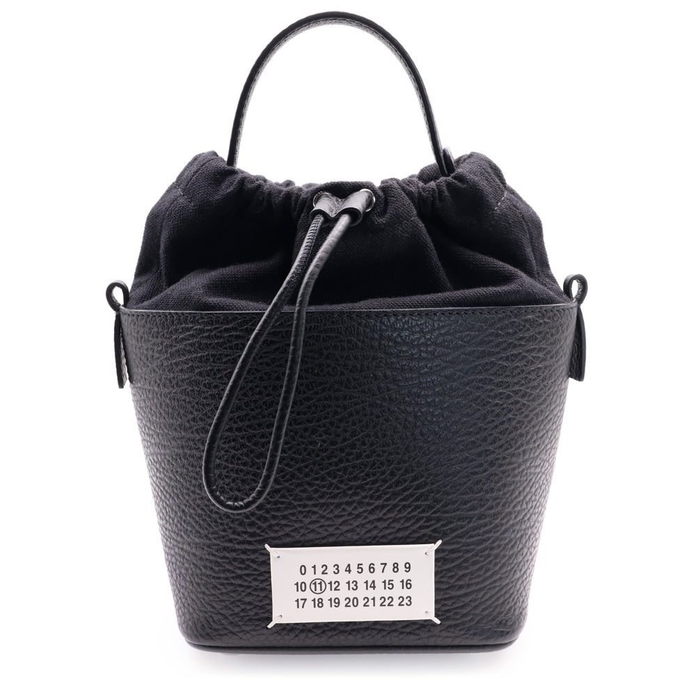 Maison Margiela 11(メゾンマルジェラ11) 5AC 2WAY バケットバッグ ショルダーバッグ ブラック レザー ドローストリング S61WG0035