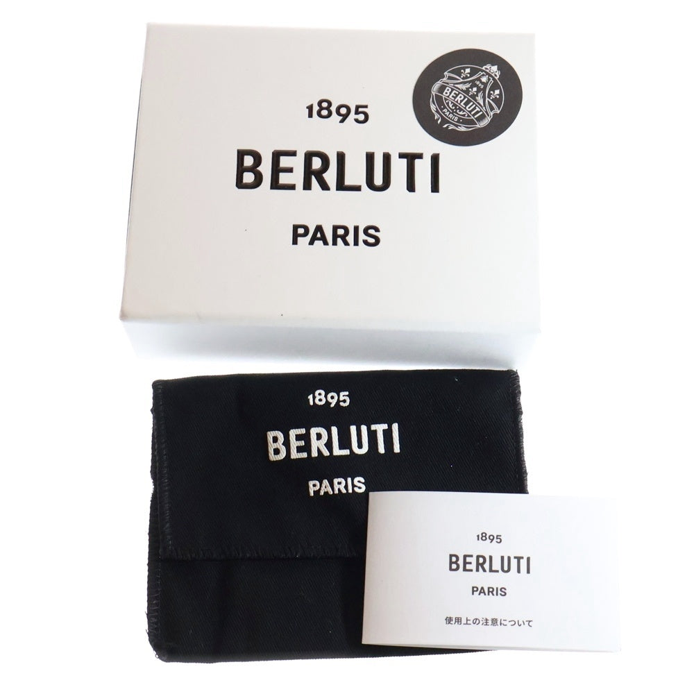Berluti(ベルルッティ) カリグラフィ パスケース カードケース 名刺入れ ダークブラウン ブラック レザー