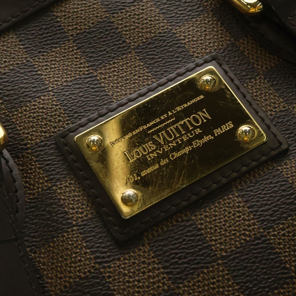 LOUIS VUITTON(ルイヴィトン) ダミエ ハムステッドPM ハンドバッグ トートバッグ ブラウン ゴールド金具 レザー×PVC N51205