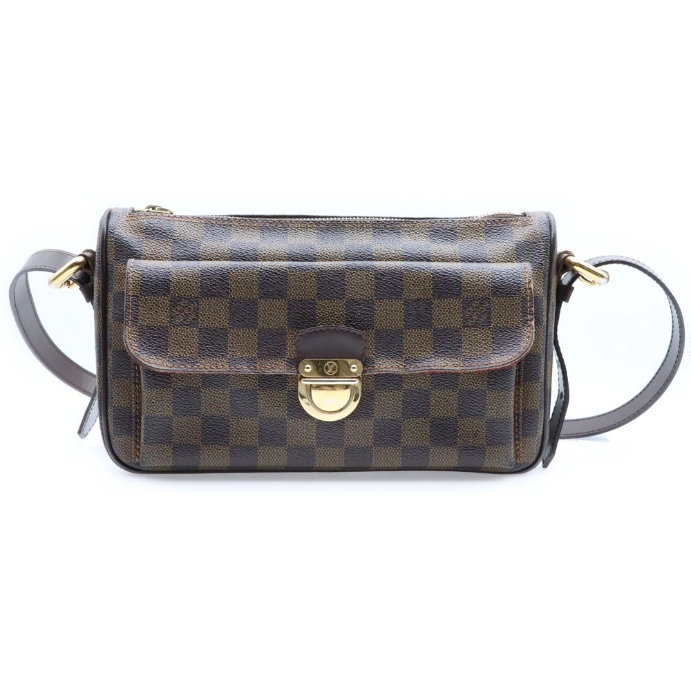 LOUIS VUITTON(ルイヴィトン) ダミエ ラヴェッロPM ショルダーバッグ ポシェット ミニバッグ ブラウン ゴールド金具 レザー×PVC N60007
