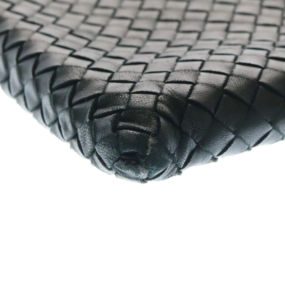 BOTTEGA VENETA(ボッテガヴェネタ) イントレチャート チェーンショルダーバッグ ミニバッグ ポーチ ブラック ゴールド金具 レザー 510282
