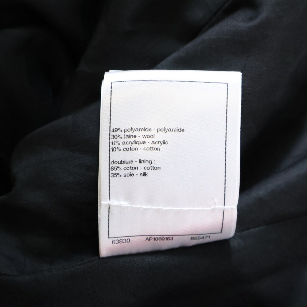 CHANEL(シャネル) 23SS ウール ファンシーツイード ココマーク クロスボタン テーラードジャケット ブラック P74799V66427