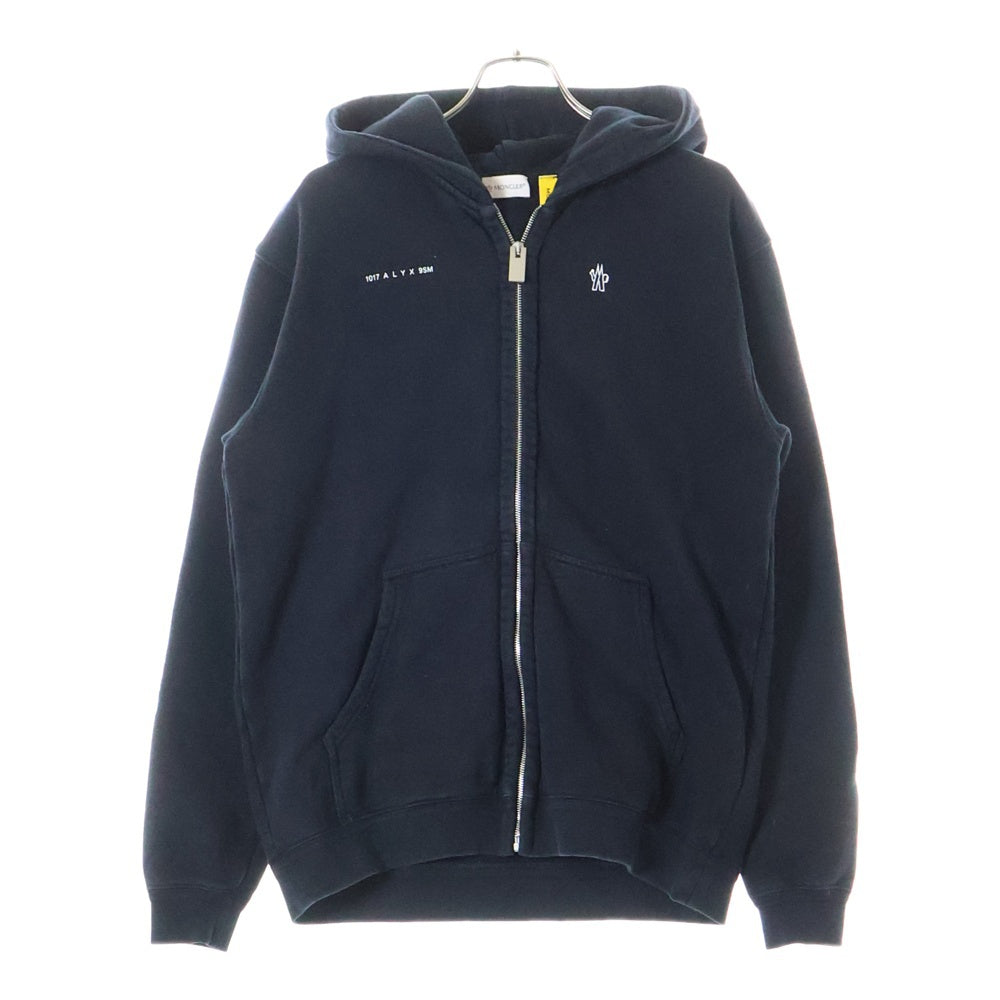 MONCLER(モンクレール) 20AW ×ALYX MAGLIA CARDIGAN ロゴプリント ジップアップ スウェットパーカー フーディー ブラック F209Y8G70810 V8184