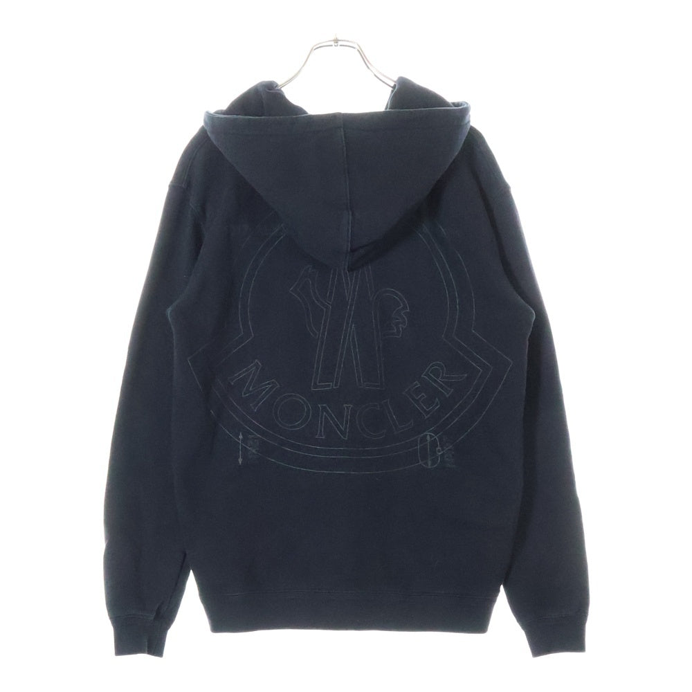 MONCLER(モンクレール) 20AW ×ALYX MAGLIA CARDIGAN ロゴプリント ジップアップ スウェットパーカー フーディー ブラック F209Y8G70810 V8184