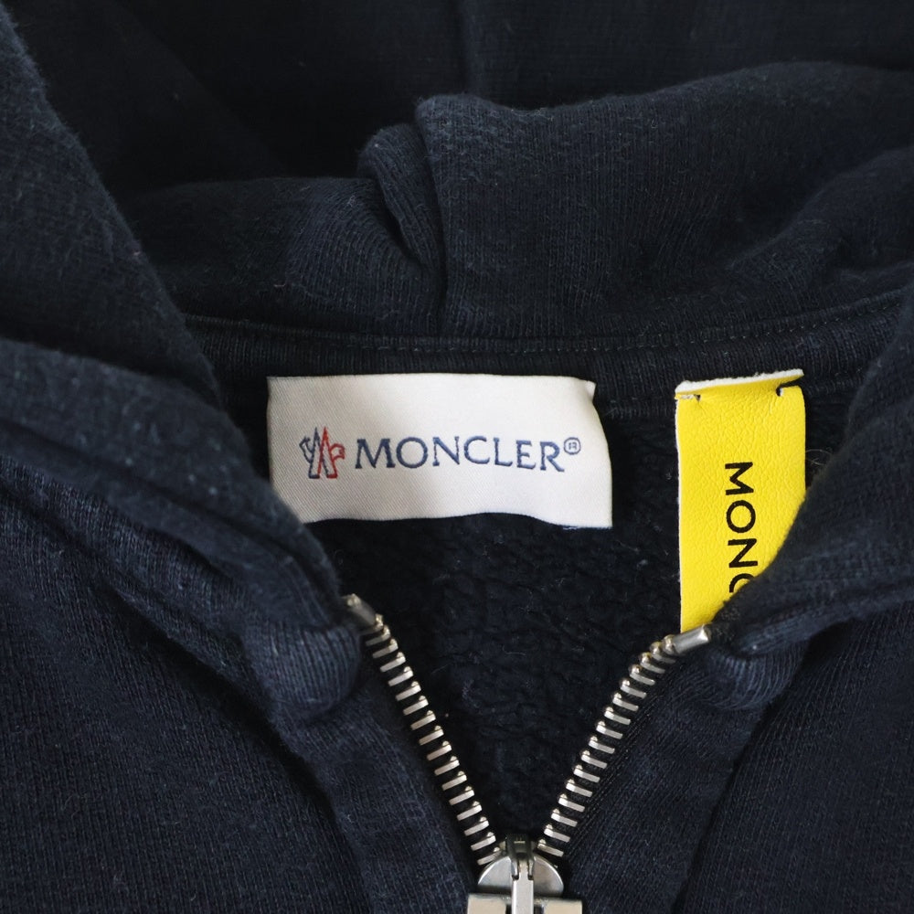 MONCLER(モンクレール) 20AW ×ALYX MAGLIA CARDIGAN ロゴプリント ジップアップ スウェットパーカー フーディー ブラック F209Y8G70810 V8184