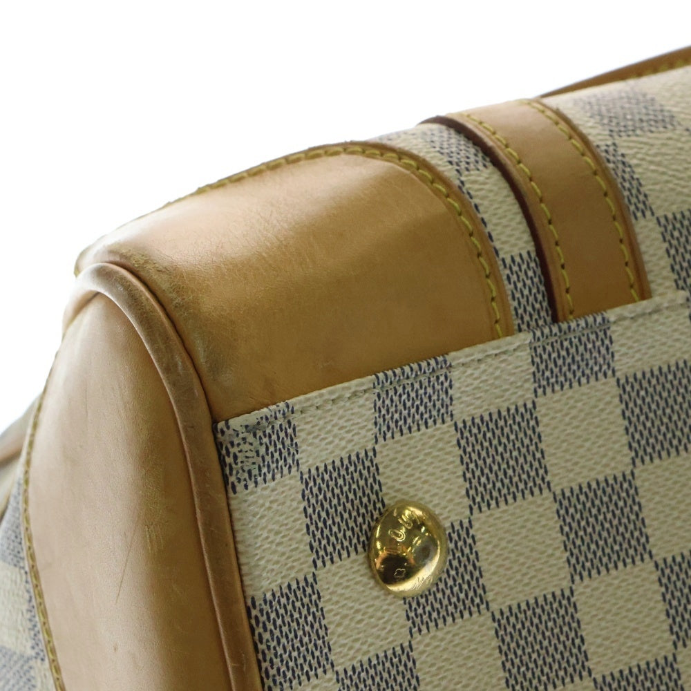 LOUIS VUITTON(ルイヴィトン) ダミエアズール バークレー ハンドバッグ ミニボストンバッグ アイボリー×ブラウン ゴールド金具 レザー×PVC N52001