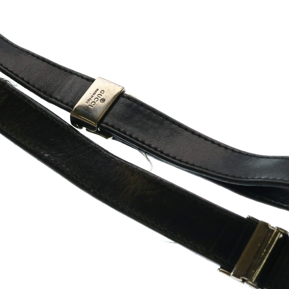 GUCCI(グッチ) トートバッグ ショルダーバッグ サコッシュ ブラック シルバー金具 ナイロン 0021043